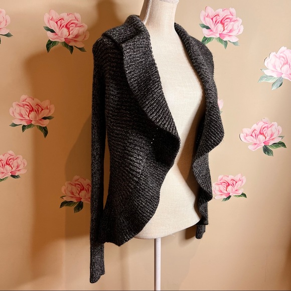 Express Open Front Drape Boleto Jacket. L-7 - Picture 2 of 7